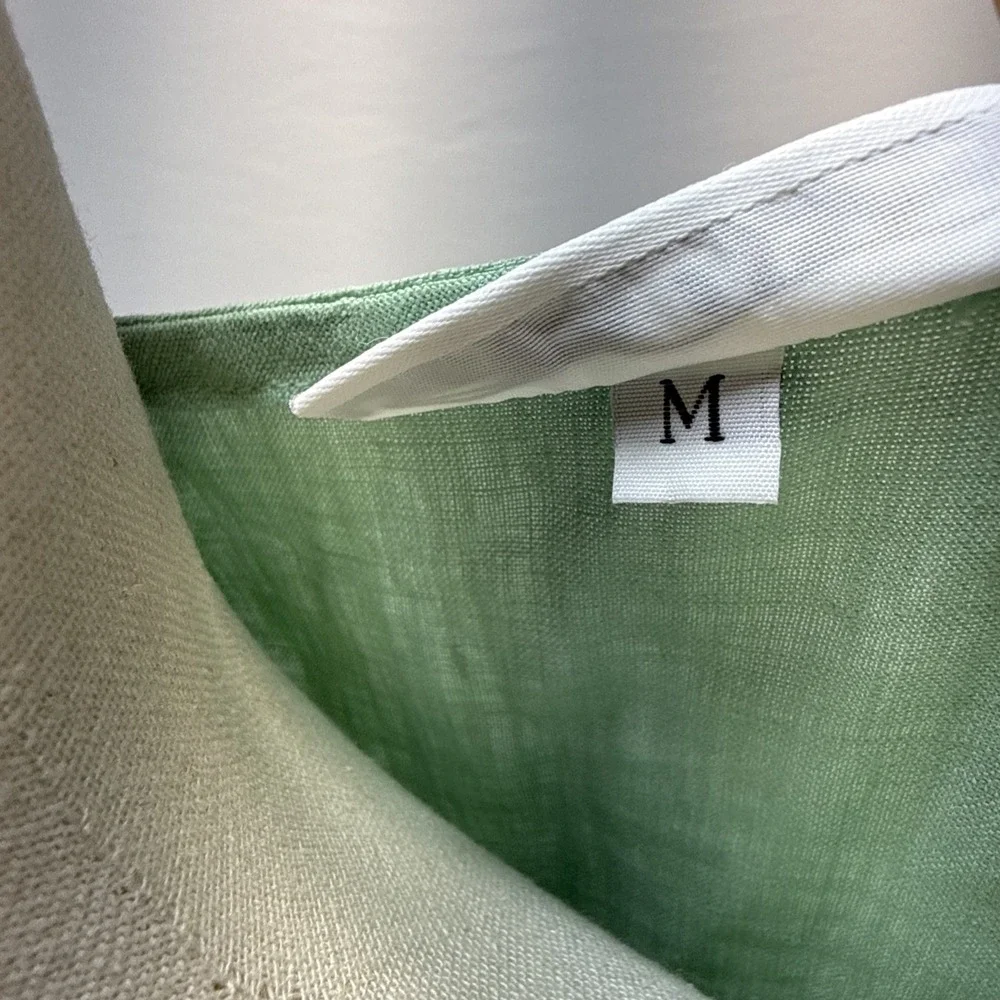 Bryn Walker Tunic Cropped Pants Matching Set Size‎ M Mint Green Linen Lagenlook